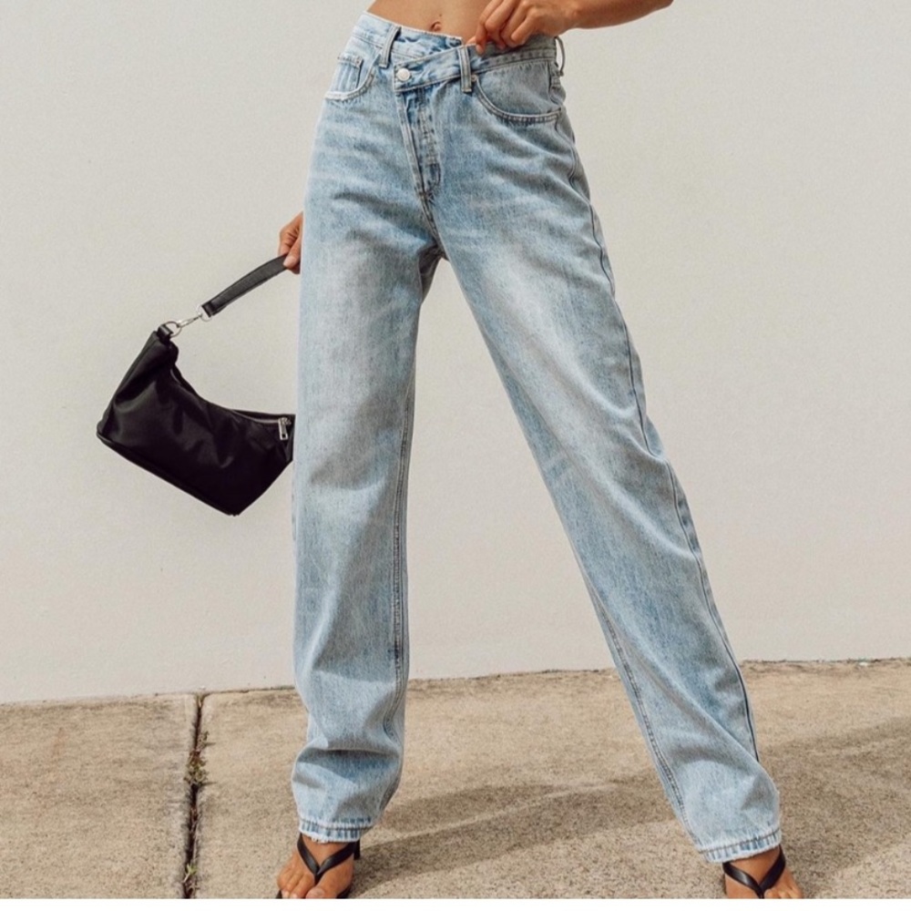 Princess Polly Holly Assymetrical High Rise Jeans